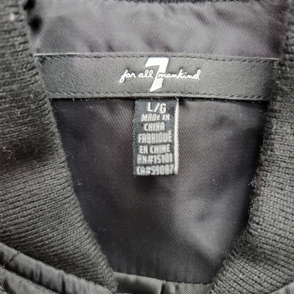 7 FOR ALL MANKIND QUILTED BOMBER JACKET, SIZE L - Picture 4 of 8